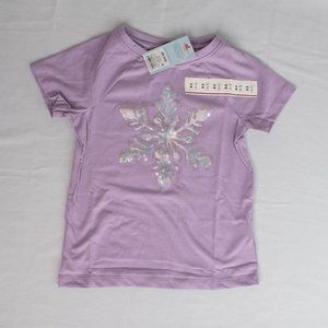 Cat & Jack Girls' Short Sleeve Snowflake Flip Sequin T-Shirt
